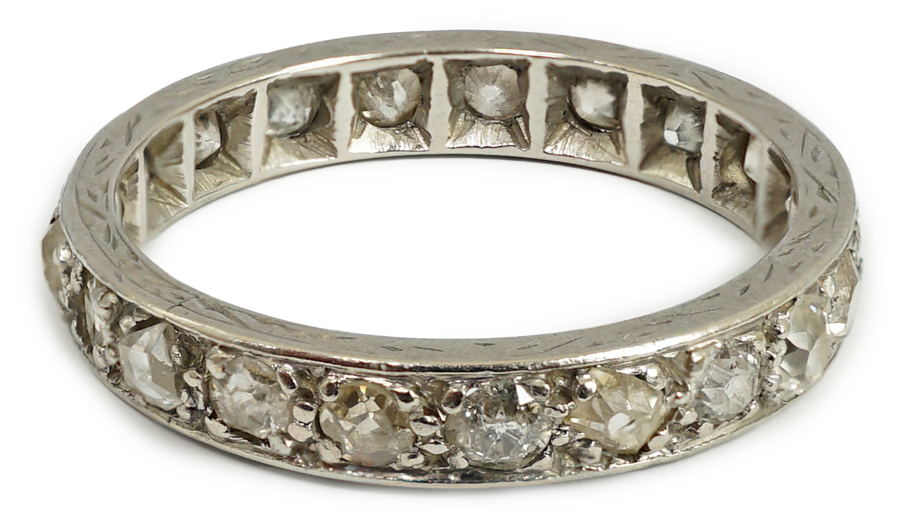 A platinum? and diamond set full eternity ring